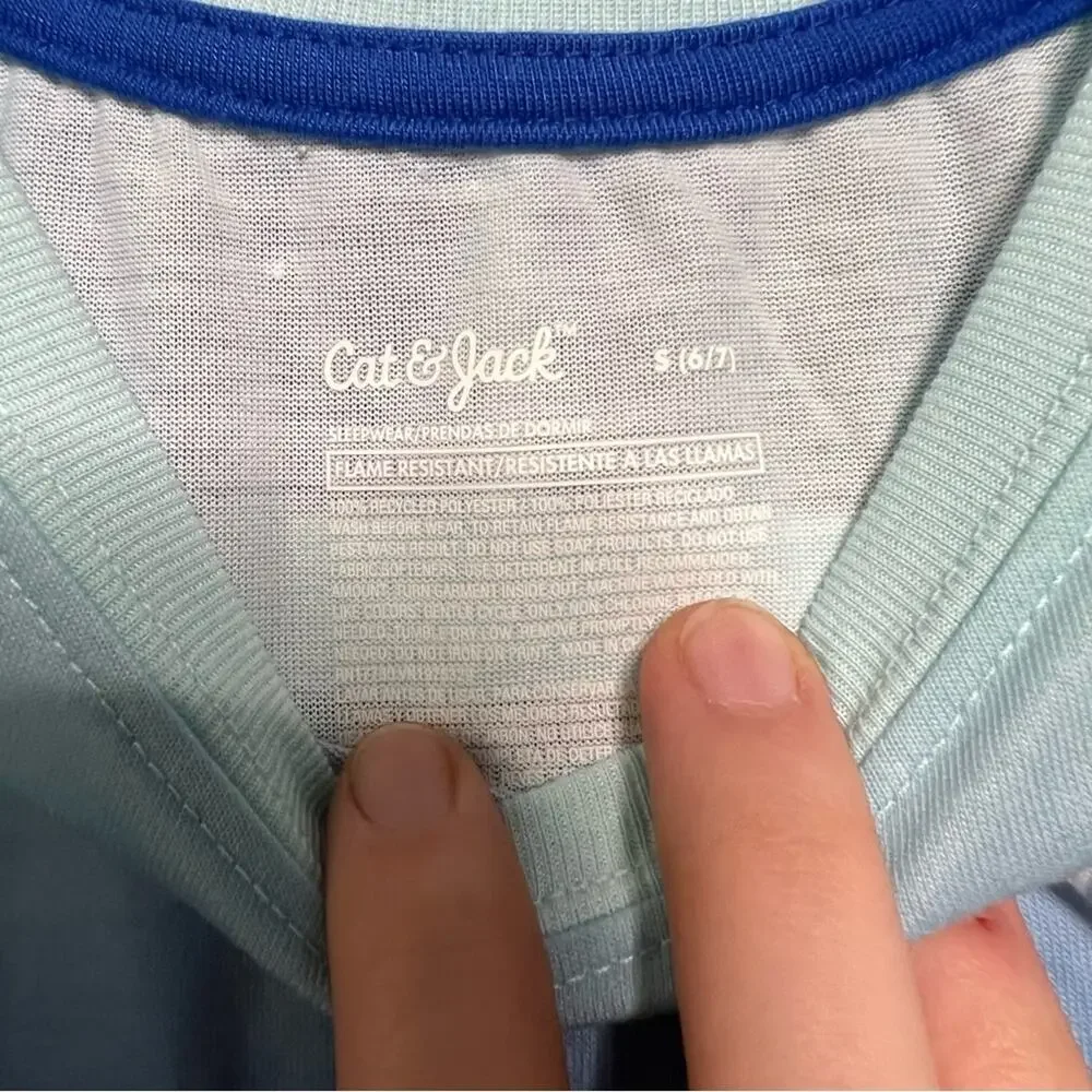 Pizza Shark Pajamas Cat & Jack Boys' 3pc Set Blue NWT SZ S - Picture 4 of 4